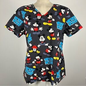 Disney Scrubstar Mickey Mouse "Started With A Mouse" Scrub Top Women's M ❤️